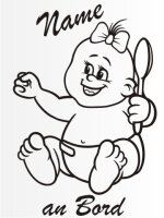 MO22 Personalisierte Babyaufkleber 20 cm Groß ideal...