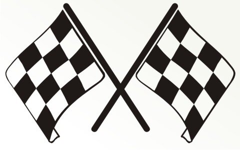 Racing Flagge Aufkleber MO72