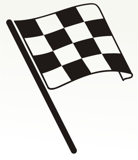 Racing Flagge Aufkleber MO76