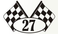 Racing Flagge Aufkleber MO73