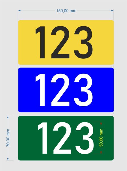 Taxi / Mietwagen oder Gebündelter Bedarfsverkehr Ordnungsnummer als Aufkleber