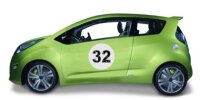 Startnummer Aufkleber zweifarbig - Abgerissener Look Oldtimer