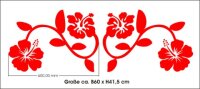 Hibiskus Wandtattoo Tapeten Deko M-04