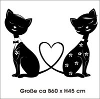 Katze Wandtattoo, Katzen Wanddeko M02