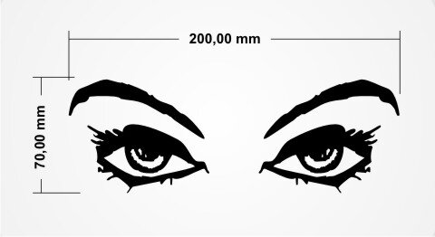 Sexy Augen Aufkleber für Wohnmobil Scheibe / Auto-Tuning, 5,40 €