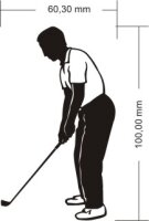 Golfer Aufkleber Golf Sport Sticker Golfspieler 