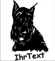 Hundeaufkleber Scottish Terrier 01 mit dem Namen Ihres...