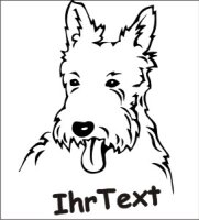 Hundeaufkleber West Highland Terrier mit dem Namen Ihres...