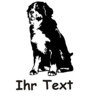 Hundeaufkleber Berner Sennenhund 01DR mit dem Namen Ihres...