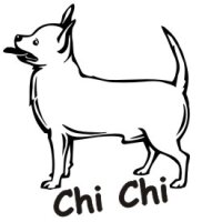 Wandtattoo Chihuahua mit dem Namen Ihres Hundes
