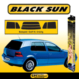 Black Sun Tönungsfolie VW, T4 Heckklappe kurzer Radstand Schiebefenster l + r