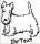 Wandtattoo Scottish Terrier 02 mit dem Namen Ihres Hundes