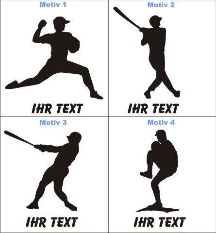 Baseball Aufkleber Autoaufkleber mit Text