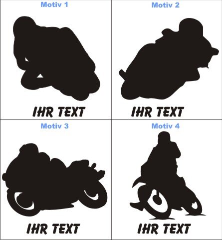 Motorrad Sport Aufkleber Autoaufkleber mit Text