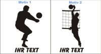 Volleyball Aufkleber Autoaufkleber mit Text