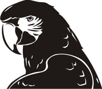 Ara Aufkleber, Vogelaufkleber Macaw Sticker