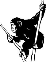 Schimpanse Affe Aufkleber