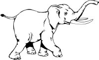 Elefant DH Aufkleber