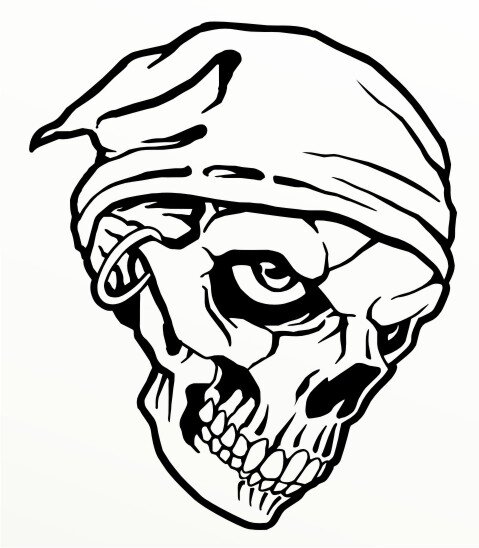 Totenkopf Skull Aufkleber, Totenkopfaufkleber M-05