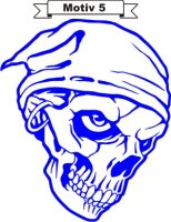 Totenkopf Skull Aufkleber, Totenkopfaufkleber M-05