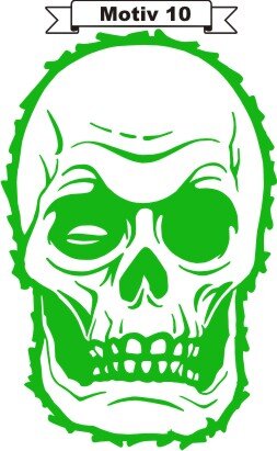Totenkopf Skull Aufkleber, Totenkopfaufkleber M-10