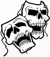 Totenkopf Skull Aufkleber, Totenkopfaufkleber M-21