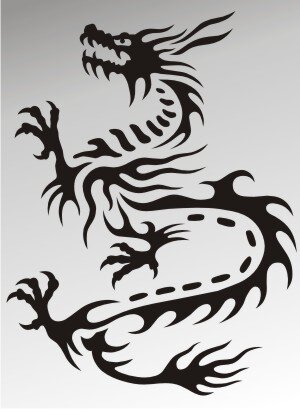 MO20 Drachen Aufkleber Drache Autoaufkleber Dragon Sticker