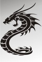 MO32 Drachen Aufkleber Drache Autoaufkleber Dragon Sticker