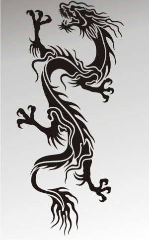 MO35 Drachen Aufkleber Drache Autoaufkleber Dragon Sticker