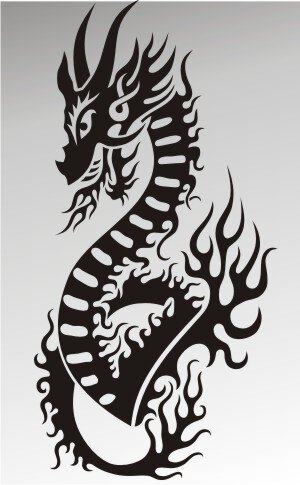 MO48 Drachen Aufkleber Drache Autoaufkleber Dragon Sticker