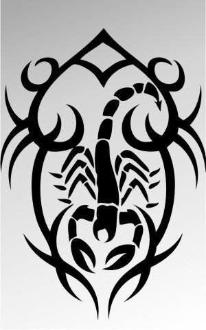 MO04 Skorpion Aufkleber Skorpionaufkleber Scorpion Sticker