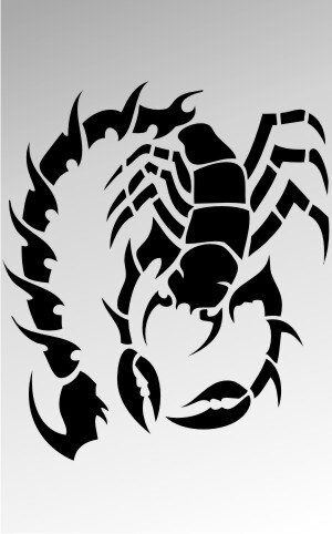 MO15 Skorpion Aufkleber Skorpionaufkleber Scorpion Sticker