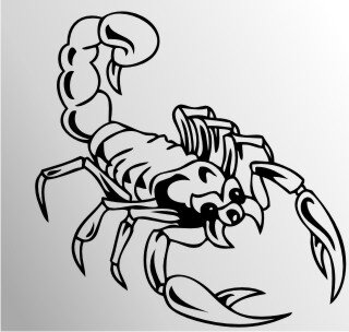 MO18 Skorpion Aufkleber Skorpionaufkleber Scorpion Sticker