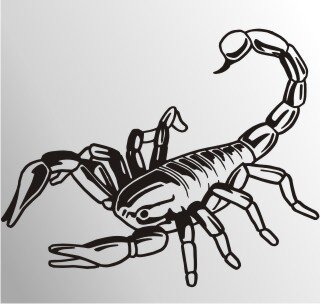MO20 Skorpion Aufkleber Skorpionaufkleber Scorpion Sticker