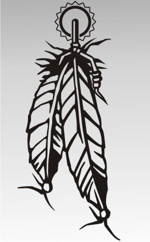 Indianer Aufkleber, Indian Sticker M03