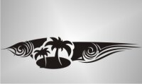 MO36 Hawaii Beach Sticker, Blumen Hibiskus Aufkleber