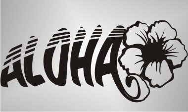 MO60 Hawaii Beach Sticker, Blumen Hibiskus Aufkleber