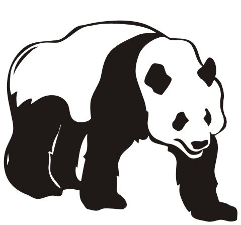Panda Aufkleber Pandab&auml;r