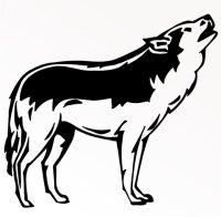 Wolf Aufkleber MO03