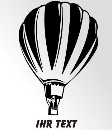 Ballon Aufkleber MO02 Autoaufkleber mit Text