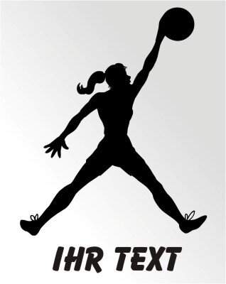 Basketball Girl Aufkleber Autoaufkleber mit Text