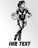 Basketball Girl Aufkleber Autoaufkleber mit Text MO02