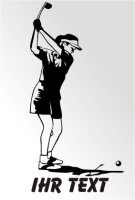 Golfspielerin Aufkleber Golf Sport Sticker mit Text MO02