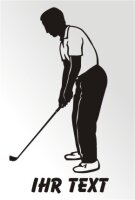 MO03 Golfer Aufkleber Golf Sport Sticker Golfspieler mit...