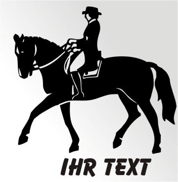 Pferde Reitsport Aufkleber, Reitsportaufkleber mit Text. MO10