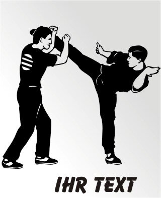 INDIGOS UG Autoaufkleber Karate – Blauer Konturaufkleber Ohne Hintergrund, 87x99 Cm – Selbstklebend Für Auto, Fenster & Mehr