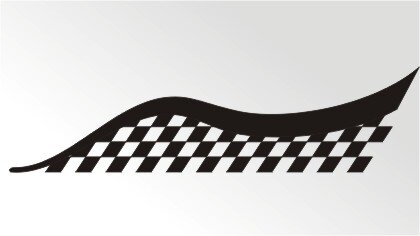 Racing Flagge Aufkleber MO06