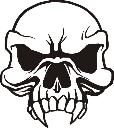 Totenkopf Wandtattoo, Skull Walltattoo MO08