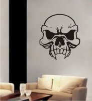 Totenkopf Wandtattoo, Skull Walltattoo MO08