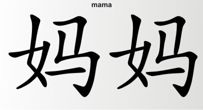 Aufkleber China Zeichen Mama Chinazeichen Sticker